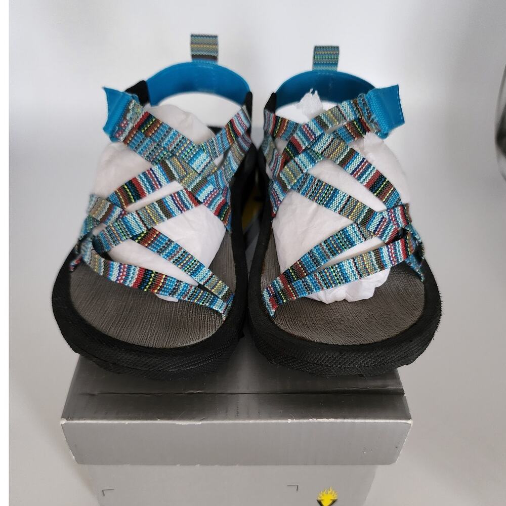 Volatile Kids Size 12 Turquoise Doodlebug Strappy Adjustable Sandals Outdoor